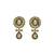 Grand kundan polki necklace with circular floral motifs & matching earrings traditional gold finish jewelry by treemoda
