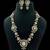 Grand kundan polki necklace with circular floral motifs & matching earrings traditional gold finish jewelry by treemoda