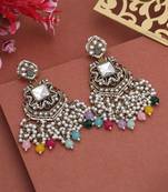 Multi color kundan earrings