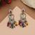 Multi color kundan earrings