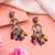 Multi color kundan earrings