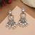 White color kundan earrings
