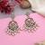White color kundan earrings