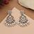 White color kundan earrings