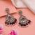 Purple color kundan earrings