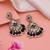Black color kundan earrings