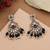 Black color kundan earrings