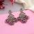 Light purple color kundan earrings