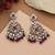 Purple color kundan earrings