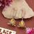 Yellow & blue color meenakari earrings