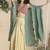 Beige real chinon silk embroidered shrug stytle western suit