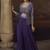 Violet real chinon silk embroidered jacket stytle plazzo suit
