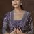 Violet real chinon silk embroidered jacket stytle plazzo suit