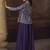 Violet real chinon silk embroidered jacket stytle plazzo suit