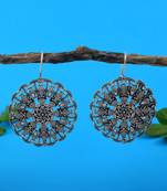 Silver color oxidised earrings