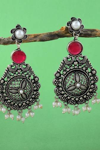 Rani color oxidised earrings