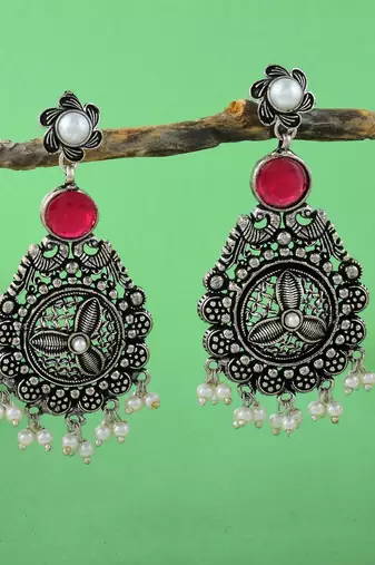 Rani color oxidised earrings