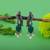 Green color oxidised earrings
