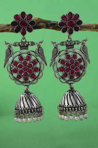 Rani color oxidised earrings