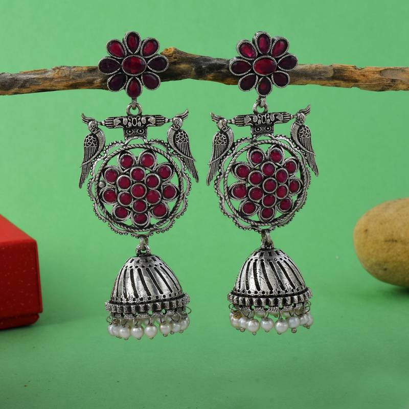 Rani color oxidised earrings