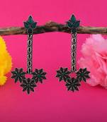 Green color oxidised earrings