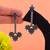 Blue color oxidised earrings
