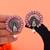 Pink color oxidised earrings