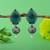 Green color oxidised earrings