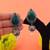 Green color oxidised earrings