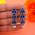 Blue color oxidised earrings