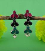 Multi color oxidised earrings