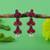 Maroon color oxidised earrings