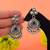 Black color oxidised earrings