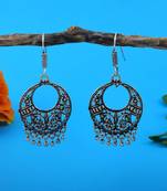 Silver color oxidised earrings