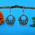 Silver color oxidised earrings
