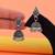 Silver color oxidised earrings