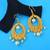 Gold color fashion earrings