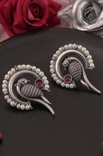 Rani color oxidised earrings