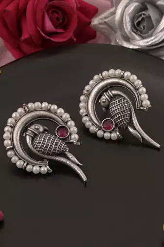 Rani color oxidised earrings