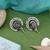 Green color oxidised earrings
