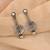 Silver color oxidised earrings