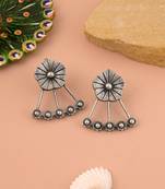 Silver color oxidised earrings