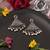 Silver color oxidised earrings