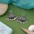 Silver color oxidised earrings