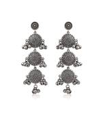 Silver color oxidised earrings