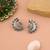 Silver color oxidised earrings