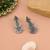 Silver color oxidised earrings