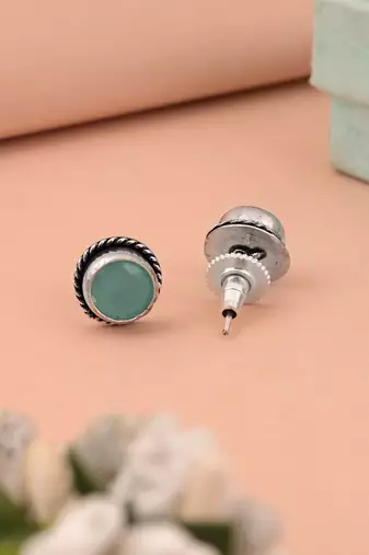 Assorted color oxidised stud earrings combo of 10 pairs
