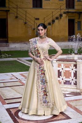 Raspberry Radiance Sequined & Thread Embroidered Chaniya Choli with Lace Detailing 1