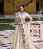 Raspberry Radiance Sequined & Thread Embroidered Chaniya Choli with Lace Detailing